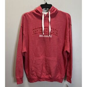 Basix Of America Hoodie Rehoboth Beach‎ SZ XL Red Heather